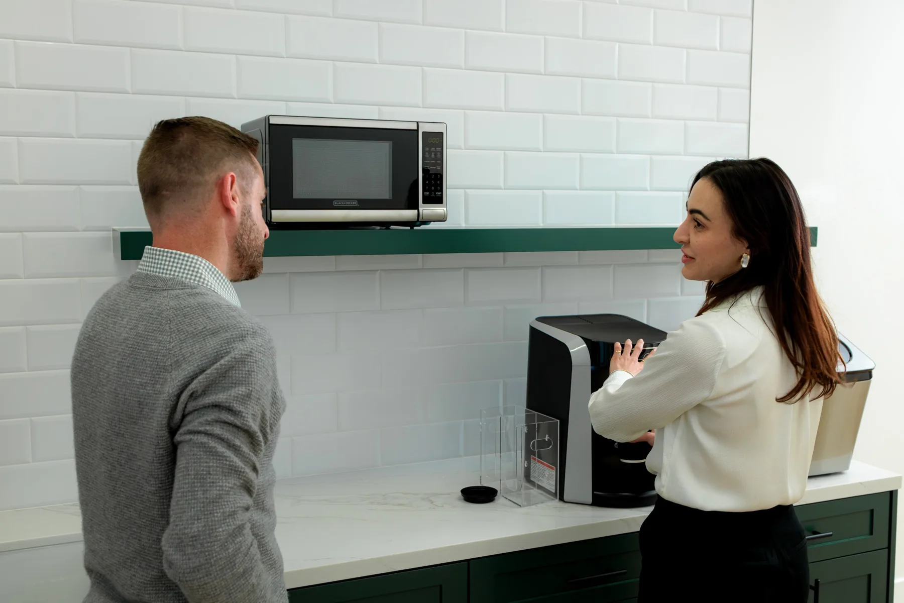 Kitchenette in use at Evolved Therapy
