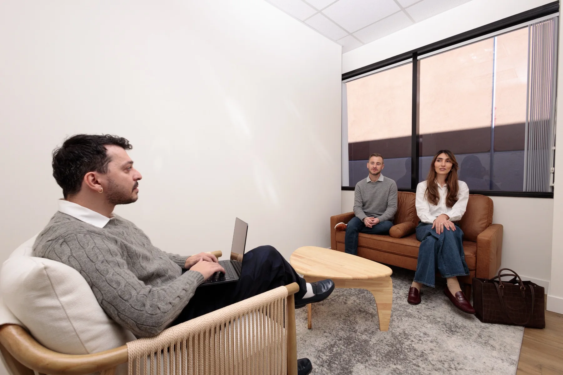 Small-group conversation at Evolved Therapy
